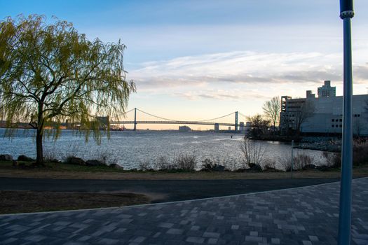 Looking Out Over the Newly Renovated Penn Treaty Park at the Ben Franklin Bridge in Philadelphia