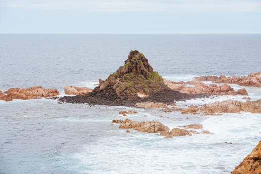 Pyramaid Rock and surrounding landscape in Philip Island, Victoria, Australia