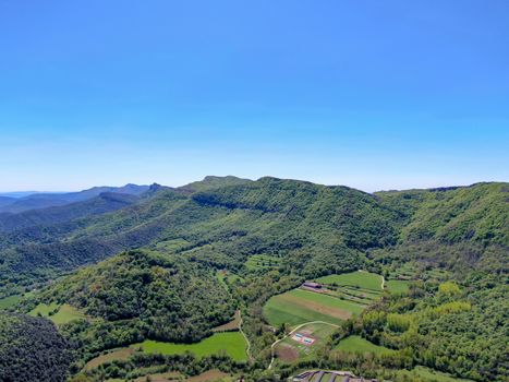 The Santa Margarida Volcano is an extinct volcano in the comarca of Garrotxa, Catalonia, Spain. The volcano has a perimeter of 2 km and a height of 682 meters in Garrotxa Volcanic Zone Natural Park