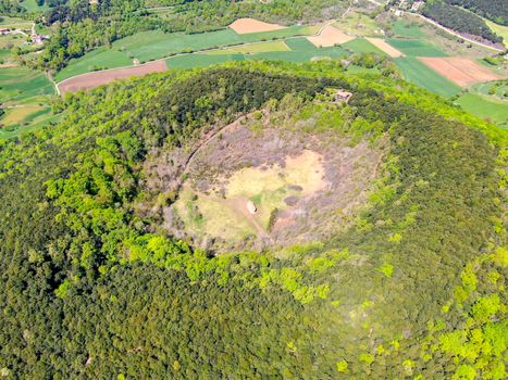 The Santa Margarida Volcano is an extinct volcano in the comarca of Garrotxa, Catalonia, Spain. The volcano has a perimeter of 2 km and a height of 682 meters in Garrotxa Volcanic Zone Natural Park