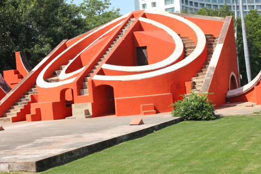 Astronomical architecture created by Jai Singh to observe celestial objects, Jantar Mantar