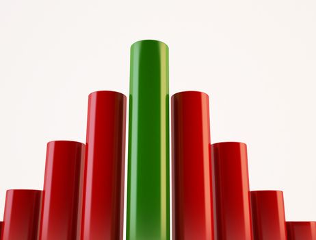 3D business info graphic cylinder bar