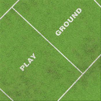 playground text on grass with area of field