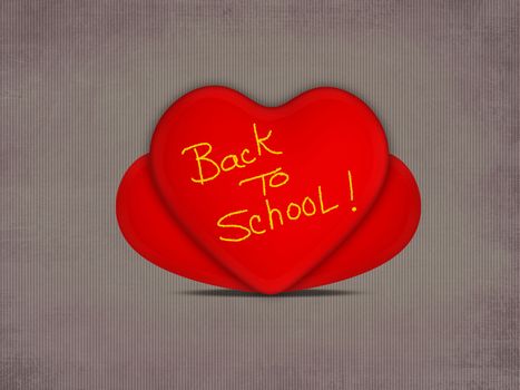 three heart, back to school over it, grunge background
