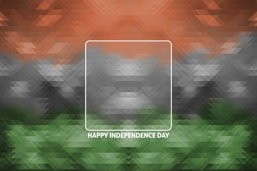Indian tricolors with triangle surface geometric background, independence day and republic concept