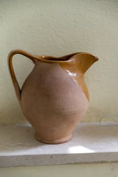 ancient terracotta amphorae to contain liquids for food use