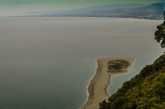 Particular sandy formation on the north coast of sicily near the town of milazzo