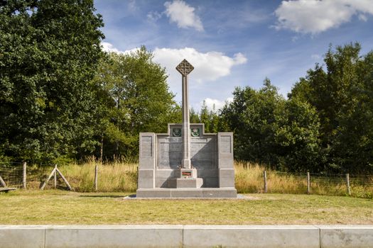 Zillebeke, Belgium, August 2018: monument in memory of WWI victims
