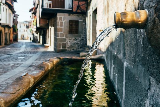 old fountain in Sotoserrano, Spain.