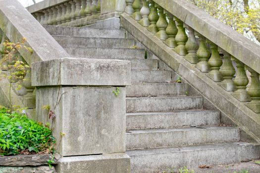 Detailed Stone Steps Leading Up to a Large Ornamental Mansion