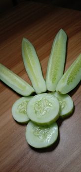 testy and healthy fresh cucumber closeup