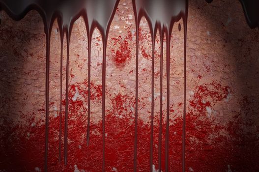 Blood on wall, halloween party background