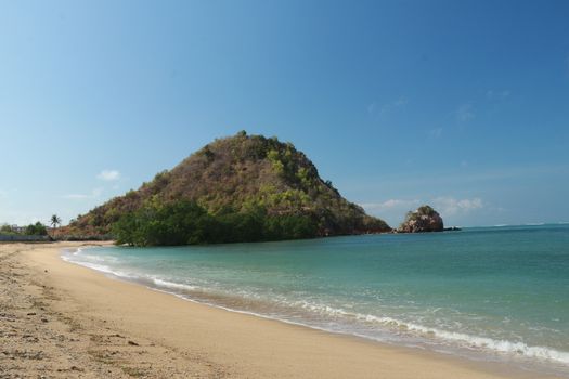 Kuta Beach, Lombok, Indonesia. Paradise place for surfing and relaxing.