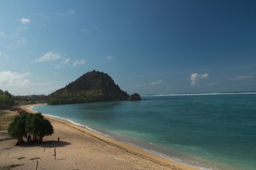 Kuta Beach, Lombok, Indonesia. Paradise place for surfing and relaxing.