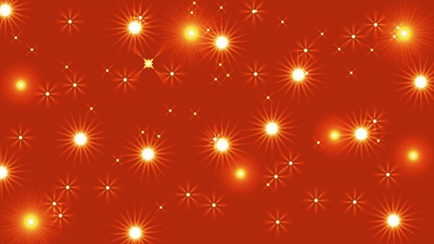 Black abstract light background with glittery colored shiny bokeh stars. Sparkling glittered particles on colored background for placard, banner and greeting cards.