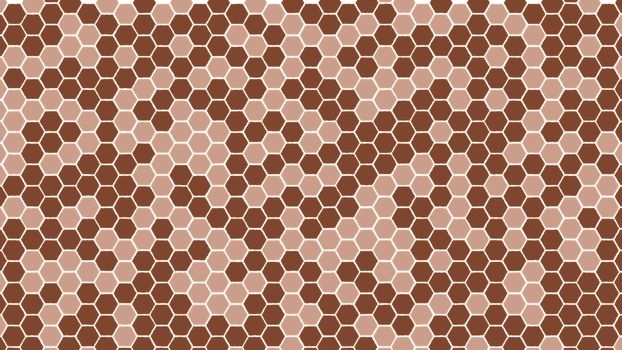 Abstract hexagon pattern background with copy space for text and advertisements. Geometric pattern with repeatable shapes. Hexagonal futuristic mosaic background with different color shades.