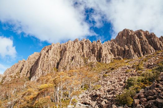 The infamous Jacob's Ladder and surrounding landscape at Ben Lomond, Tasmania, Australia