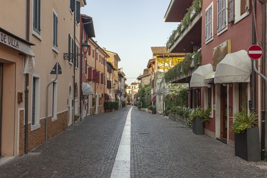 BARDOLINO, ITALY 16 SEPTEMBER 2020: Characteristic Alley of Bardolino in Italy