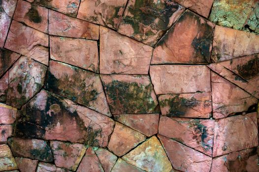 Broken stone background Brown Mixed surface