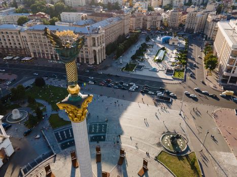 The architecture of Kyiv. Ukraine: Independence Square Maidan