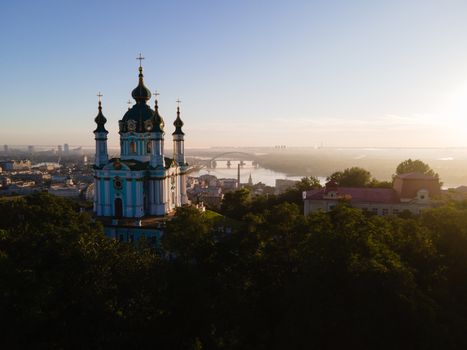 Aerial view of Kyiv St. Andrew's Church.