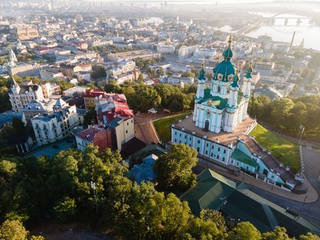 Aerial view of Kyiv St. Andrew's Church.