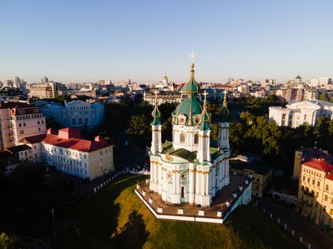 Aerial view of Kyiv St. Andrew's Church.