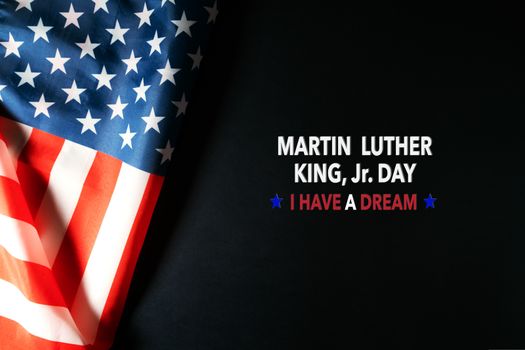 Martin Luther King Day Anniversary - American flag abstract background
