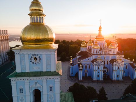 St. Michael's Golden-Domed Monastery in Kyiv, Ukraine. Aerial view.