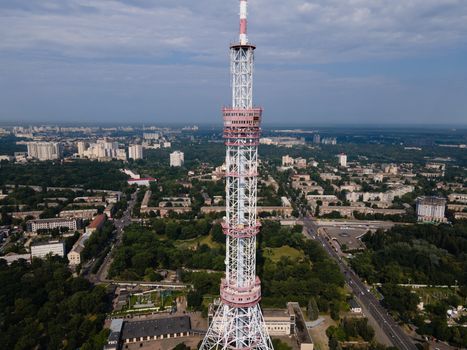 The architecture of Kyiv. Ukraine: TV tower.