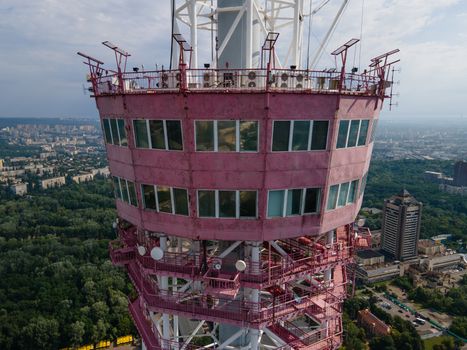 The architecture of Kyiv. Ukraine: TV tower.