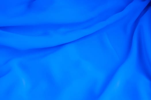 Blue fabric texture background, crumpled fabric background.