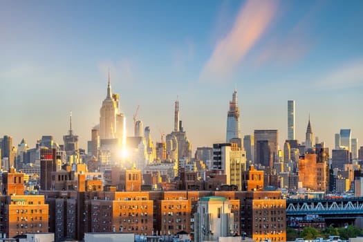 New York City midtown skyline - beautiful cityscape in USA
