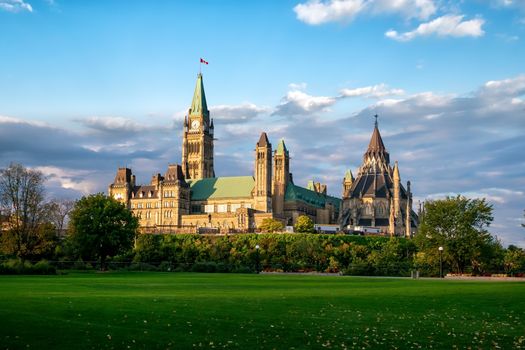 Parliament Hill in Ottawa, Ontario, in Canada 