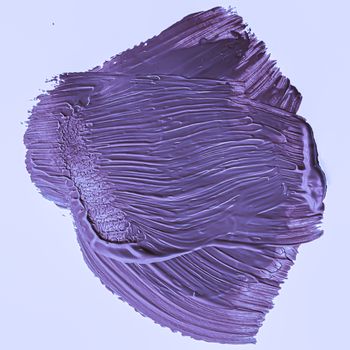 Purple brush stroke or makeup smudge closeup, beauty cosmetics and lipstick textures