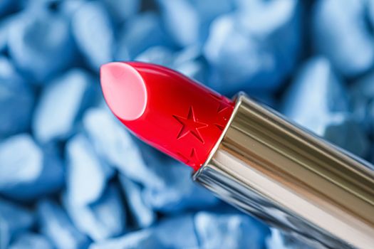 Red lipstick closeup, luxury make-up and beauty cosmetics