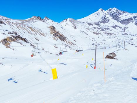 Queenstown, New Zealand - September 22nd 2019: The iconic Remarkables ski resort near Queenstown on New Zealand's south island.