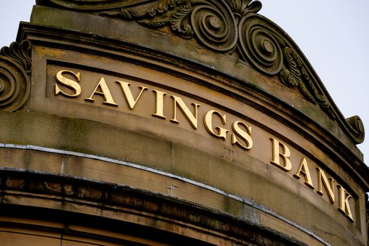 Bank Sign on Branch Facade in York UK