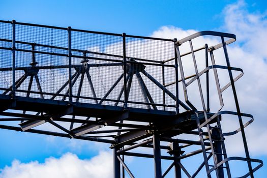 Work of a gantry crane on building site in York