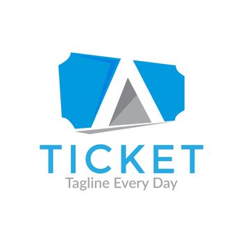 ticket logo design template