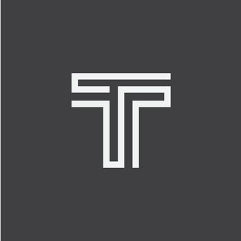 letter T line logo designs