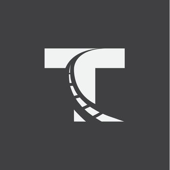 Letter T Way logo design template 