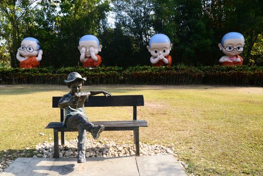 CHIANGRAI, THAILAND - 22 December, 2019 : Cherntawan International Meditation Center, This meditation center is named after one of Thailand's most famous Buddhist monks by W. Vajiramedhi