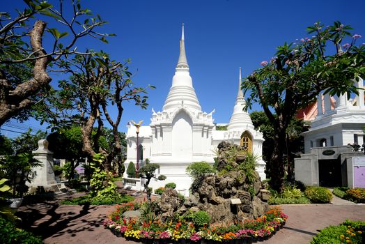 Royal Cemetery at Wat Ratchabophit On the west end of the temple grounds is the Royal Cemetery, with numerous monuments to major and minor members of the Thai Royal Family, Bangkok, Thailand