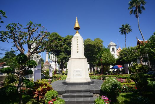 Royal Cemetery at Wat Ratchabophit On the west end of the temple grounds is the Royal Cemetery, with numerous monuments to major and minor members of the Thai Royal Family, Bangkok, Thailand