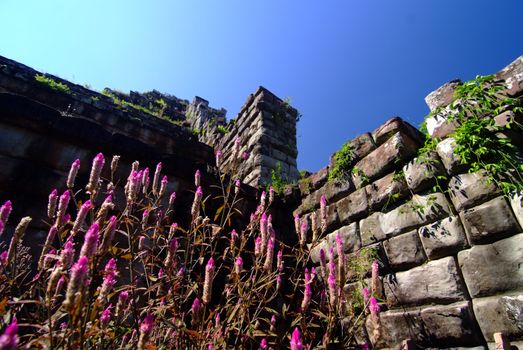 View of the seven tiered pyramid at Koh Ker, Prasat Thom of Koh Ker temple site