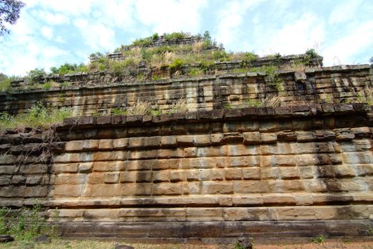 View of the seven tiered pyramid at Koh Ker, Prasat Thom of Koh Ker temple site