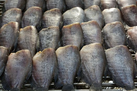 Sun dried gourami fish, Thai Food