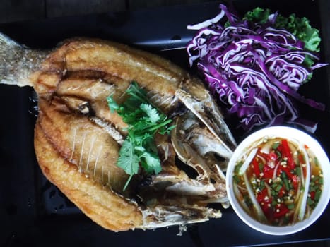 Fried Fish with Fish Sauce, Thai Food