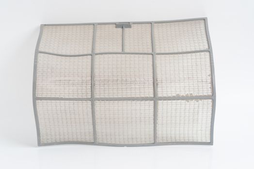 Air  conditioner filter on white background